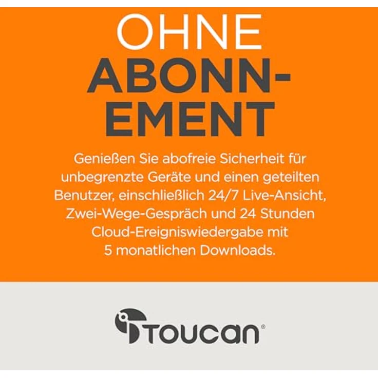 TOUCAN V3 Kabellose Video-Türklingel mit Gong – 1080p Sicherheitskamera, 180° Sichtfeld, Bewegungserkennung, 2-Wege-Audio, langlebiger Akku, kostenloser Cloud-Speicher, kein Abo erforderlich – Bild 2