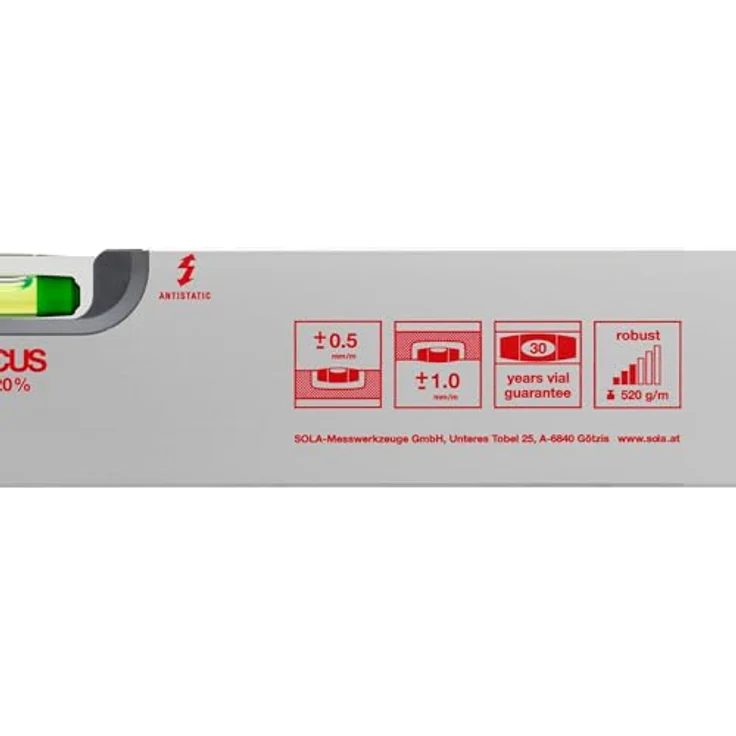 Sola Aluminium-Wasserwaage AV, 30 | 40 | 60 | 80 | 100 | 120 | 150 | 180 | 200 cm 200 cm – Bild 8