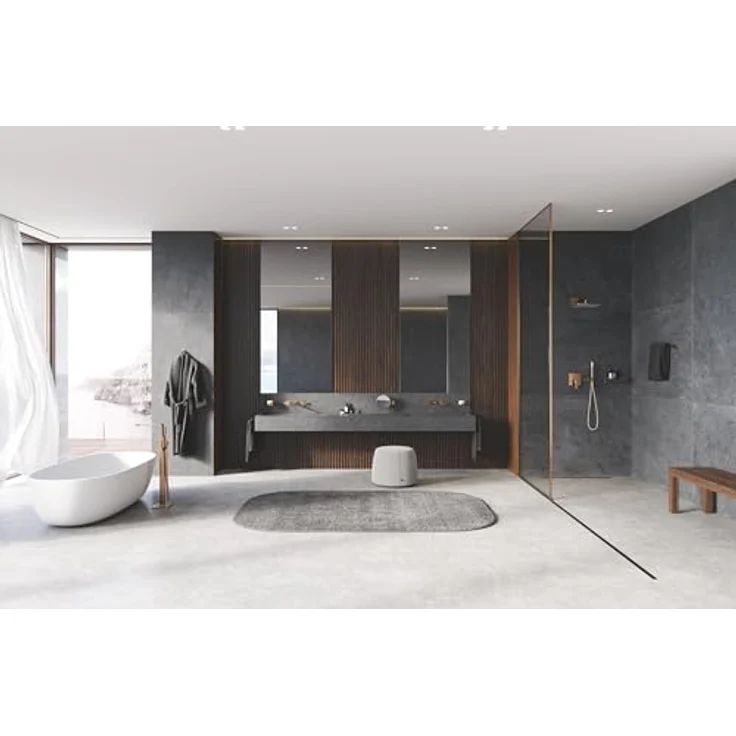 Grohe Silverflex, knickfester Duschschlauch, roségold, 1,25m (hitze- und druckbeständig, universaler Anschluss) – Bild 2