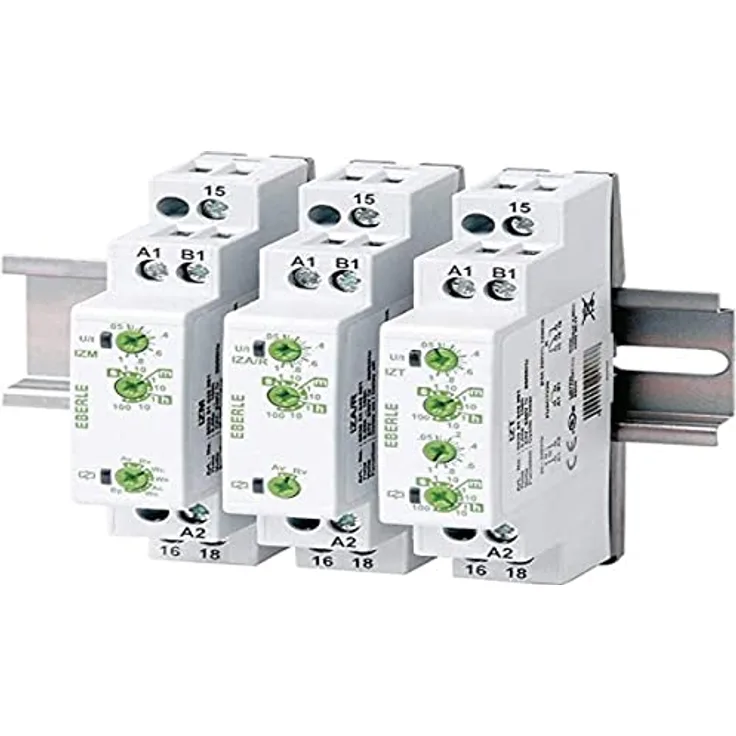 Eberle IZM Installationszeitrelais, multifunktional mit Zeitbereich von 0.05s - 100h, 1 Wechsler