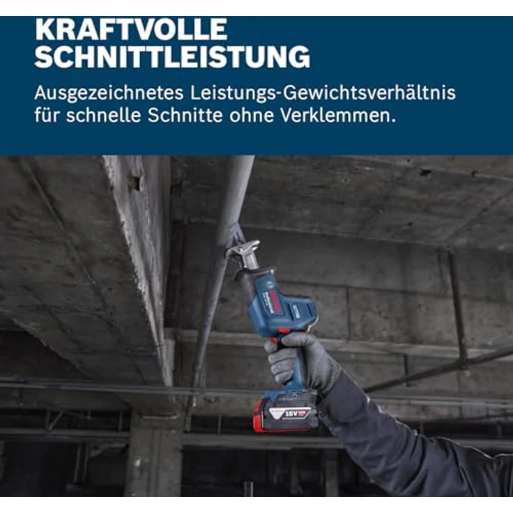 Bosch Professional GSA 18V-24, Akku-Säbelsäge mit neigbarer Fußplatte und LED, inkl. Sägeblätter im Karton – Bild 4