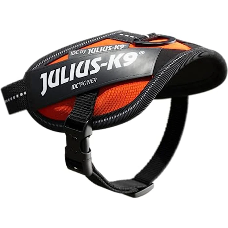 JULIUS K-9 IDC Powergeschirr, Größe: 2XS/Baby 2, Austauschbare Klettaufschriften, Robuste Konstruktion, Reflektierende Elemente, UV Orange – Bild 3