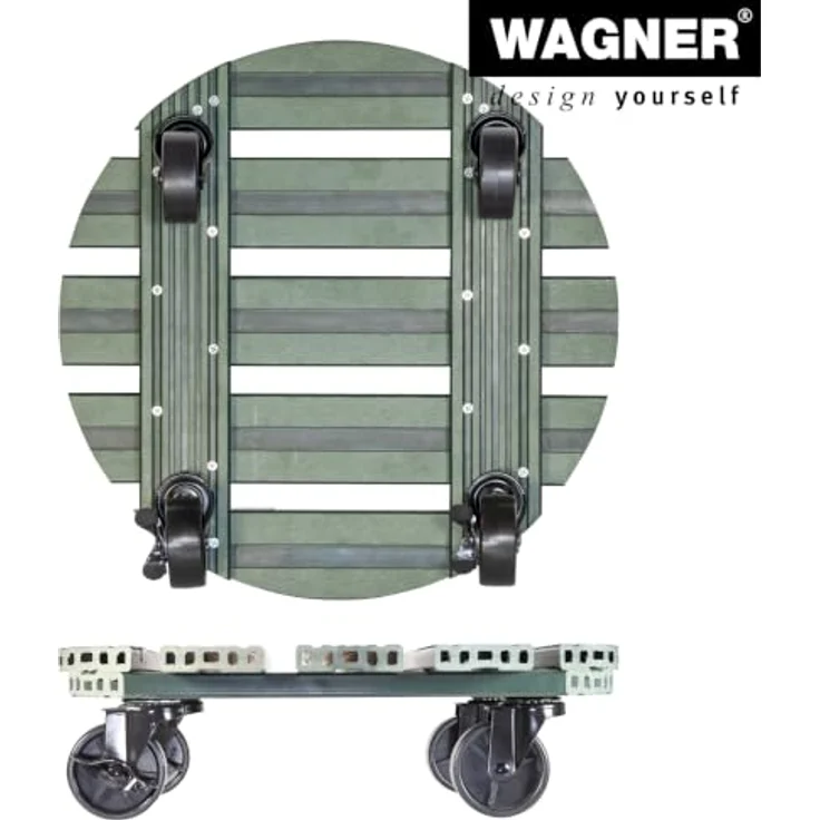 WAGNER® design yourself Pflanzenroller GH0558, Kunststoff, Ø 38,5 cm, dunkelgrün, rund mit Feststellbremsen – Bild 6