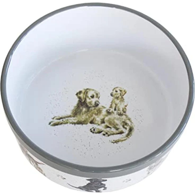 Wrendale Designs Steingut Hundenapf ca. 20,5cm D 1800ml Royal Worcester Schüssel mit Rasse-Hunde Portraits von der britischen Künstlerin Hannah Dale fürs Füttern & als Geschenk – Bild 4