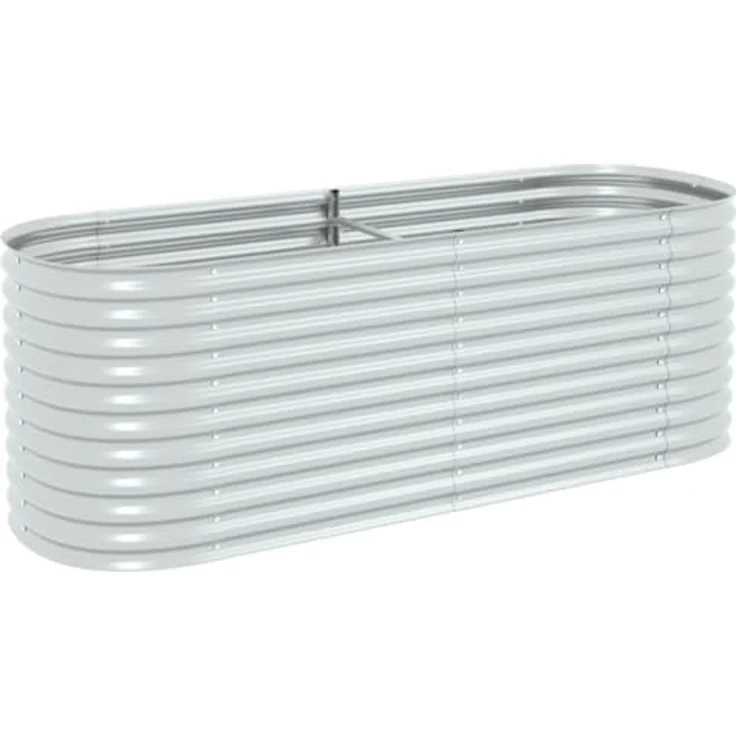 vidaXL Garten-Hochbeet 240 x 80 x 81 cm Verzinkter Stahl Silbern – Bild 3