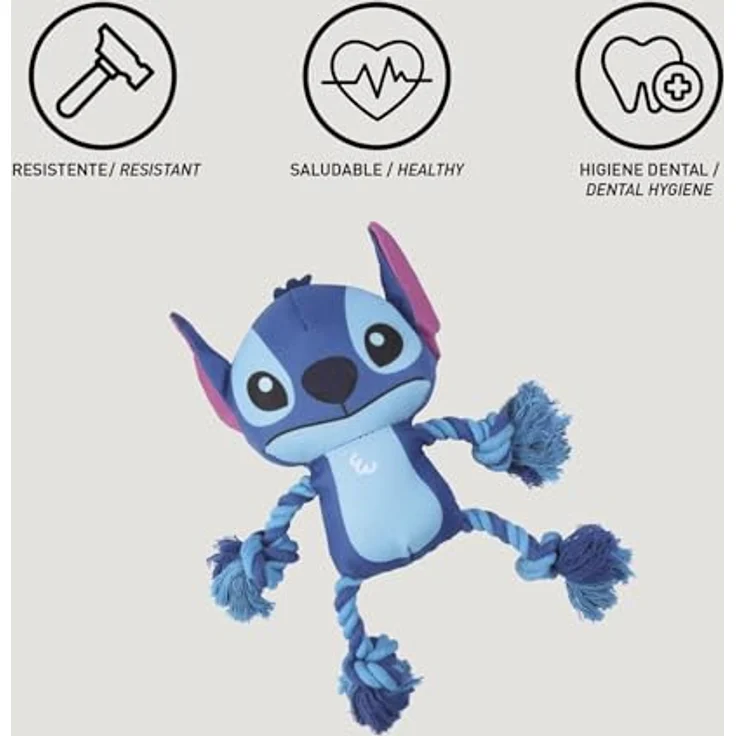 Cerda Outdoor-Spielzeug Disney Stitch, robustes Hundespielzeug aus Polyester für gesunde Zähne und Zahnfleisch – Bild 4
