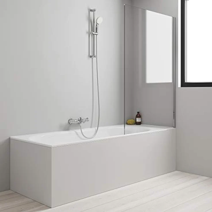 GROHE 800 THM Wanne AP 1/2" F 34569000, Duschinstallation mit TurboStat Technologie, EcoJoy Funktion und SafeStop Plus, Silber – Bild 2
