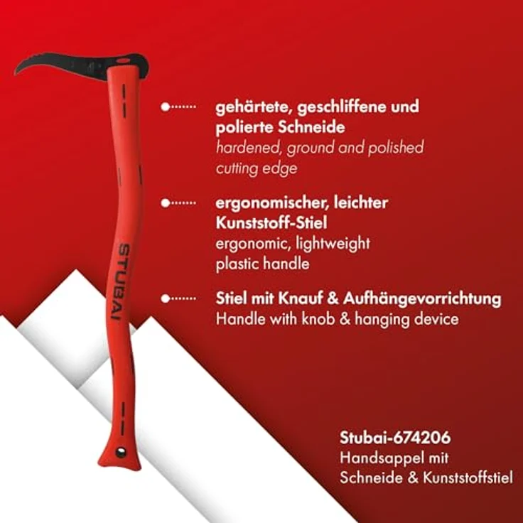 Stubai Handsappel mit Kunststoffstiel 600 mm – Bild 2