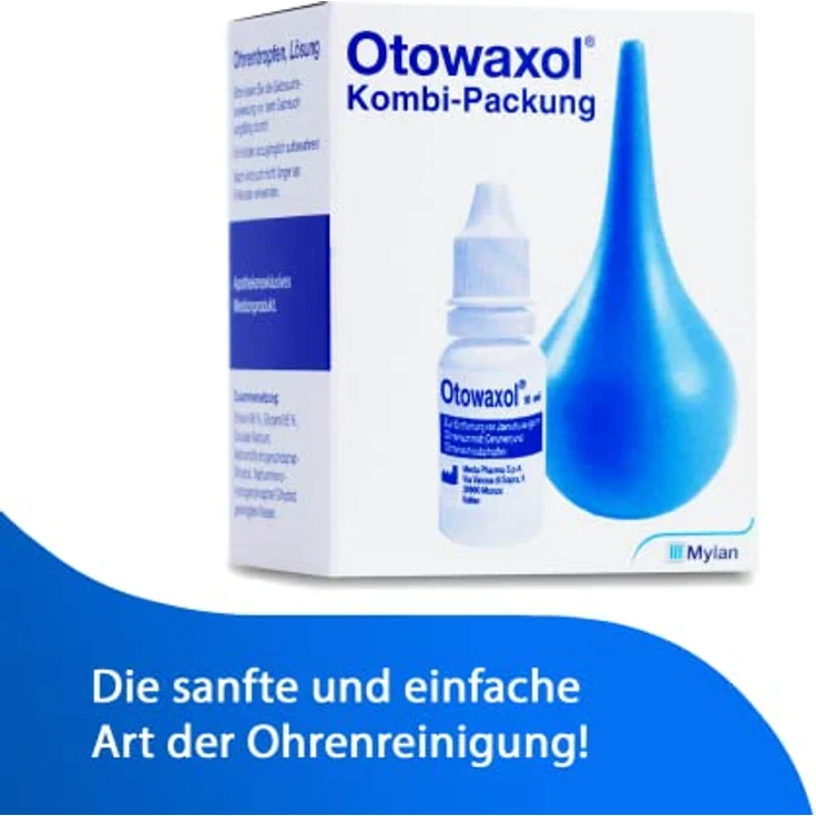 Otowaxol Kombi-Packung - Ohrenschmalzentferner zur sanften Ohrenreinigung, inkl. Ohrenspritze | Ohren spülen mit Premium-Ohrenspritze – Bild 2