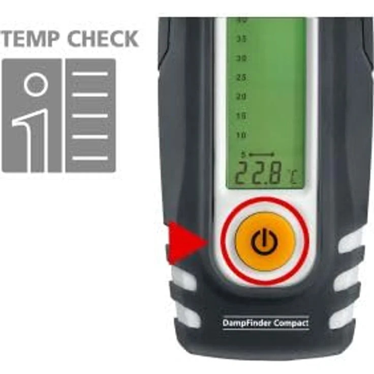 LASERLINER Feuchtigkeitsmesser Laserliner DampFinder Compact Materialfeuchtemessgerät - Prüzise Holz- und Baufeuchte Messung – Bild 9