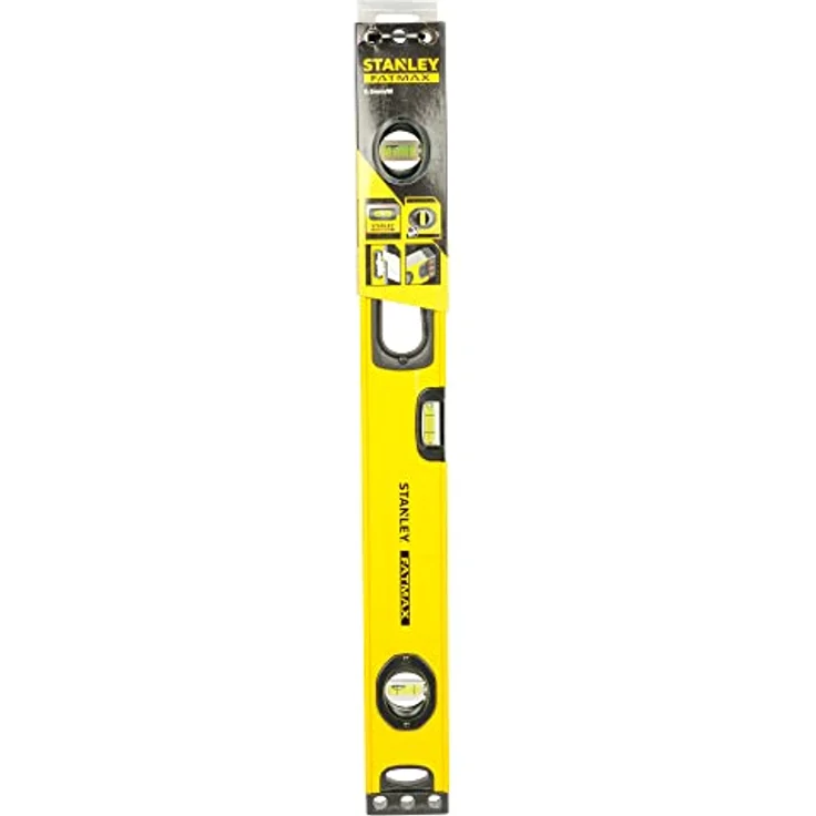 Stanley FatMax Wasserwaage II, Hohlprofil (60cm Länge, horizontale Libelle, vertikale Libellen, Aluminiumkorpus) 1-43-534 – Bild 2