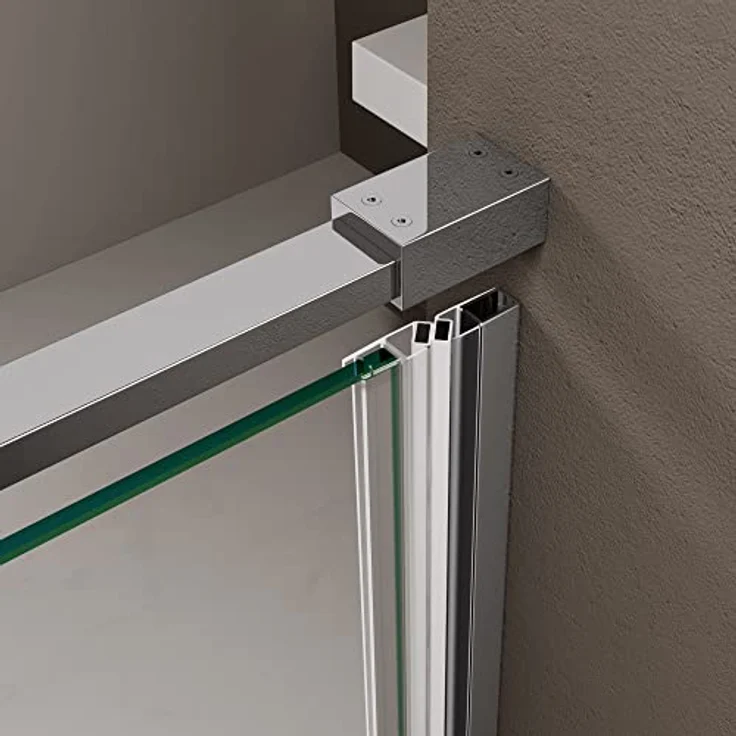 doporro Teramo36K Duschtür Nischentür 80x195cm, ESG-Sicherheitsglas Klarglas mit Hebe- und Senkmechanismus und NANO-Beschichtung – Bild 4