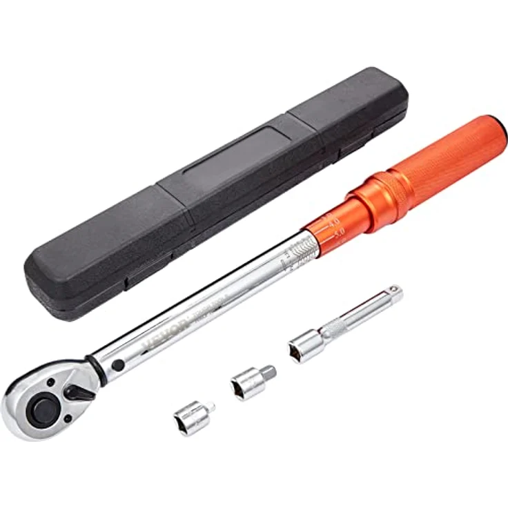 VEVOR Drehmomentschlüssel 1/2", 14–204 Nm Fahrrad & Motorrad Set, mit ± 3% Fehlergenauigkeit, 127 mm Verlängerungsstange, Adapter & 72 Zähne Ratschenkopf – Bild 1