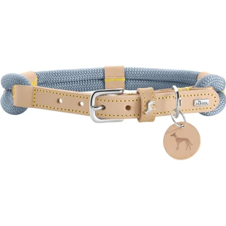 HUNTER Halsband Malia Farbe taubenblau/Natur, Größe 55 - Robust und leicht, Made in Germany – Bild 1