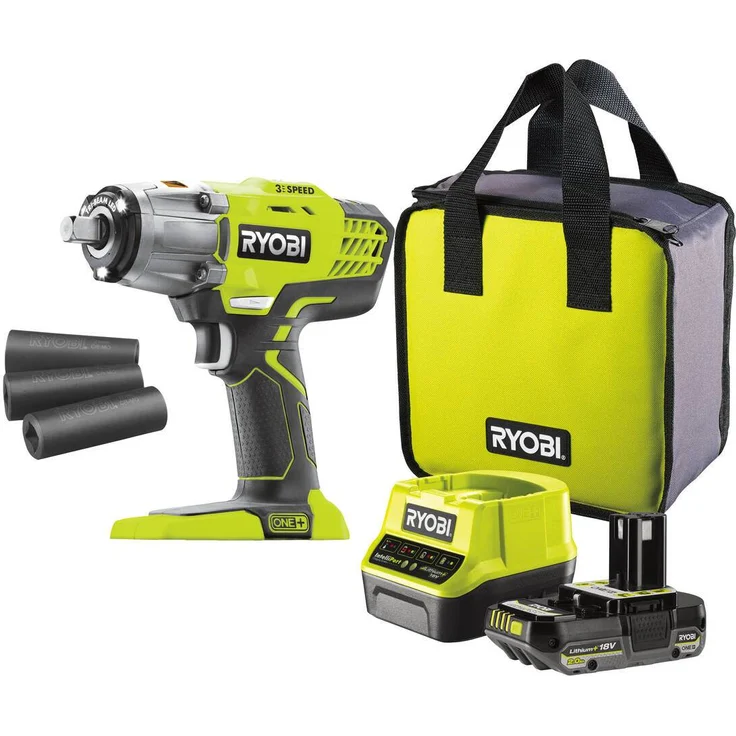 Ryobi Akku-Schlagschrauber-Set R18IW3-120S3 | 2,0 Ah Akku & Ladegerät – Bild 1