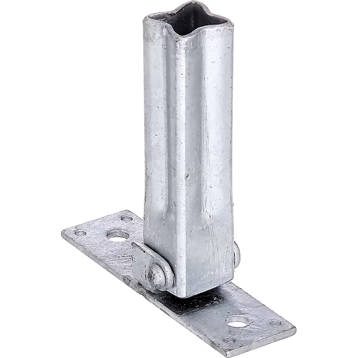 Alberts Handlaufstütze für Universalpfosten | verstellbar von: 45 - 90° | feuerverzinkt | Breite 104 mm | Tiefe 30 mm | 2er Set 
(701543)