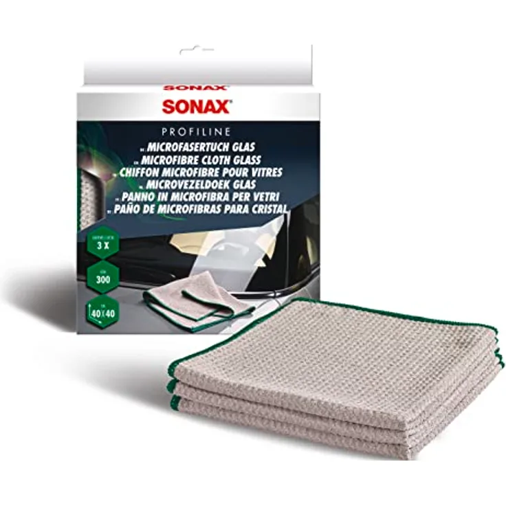 SONAX 04515410 Microfasertuch Glas 3 Stück