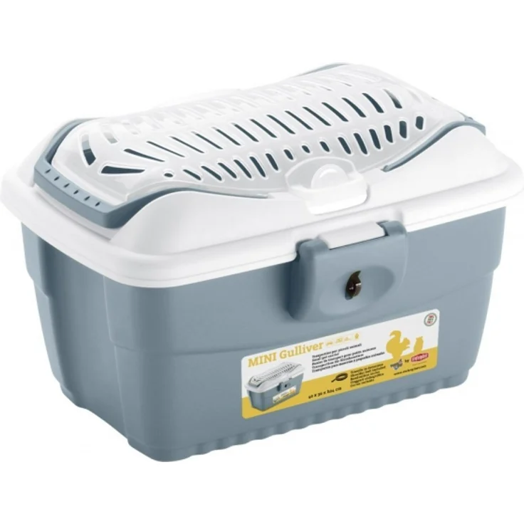 Kerbl Mini Gulliver Transportbox für Kleintiere blau 40x30x24cm 81776 – Bild 1