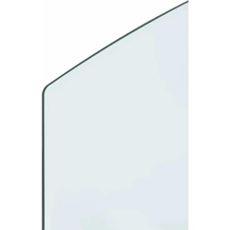 vidaXL Feuerstelle Glasplatte Transparent 100 x 60 cm, gehärtetes Glas, hitzebeständig bis 200 °C, für Kamin- und Ofenbereich – Bild 4