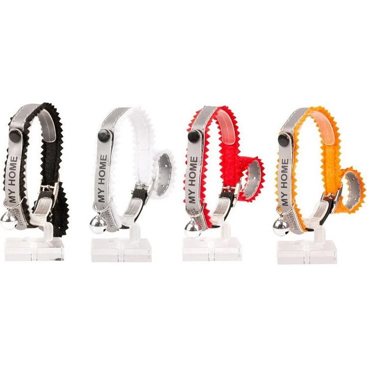 DUVO+ Katzen-Halsband Reflektierend mit Adresse, verstellbar 20-30 cm, verschiedene Farben
