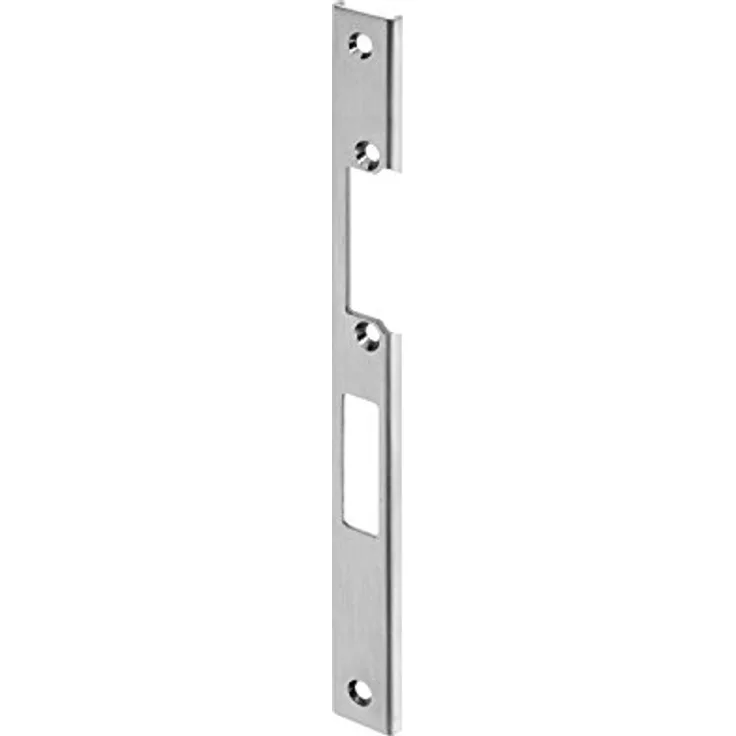 WILKA Schließblech U-förmig für Falle und Riegel, rechts, 245 x 24 x 6 mm, Edelstahl