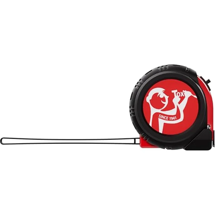TOX Rollmaßband 5m, Maßband mit schlagfestem ABS-Gehäuse und rutschfestem Gummimantel, inkl. Gürtelclip und Handschlaufe, Genauigkeitsklasse II, 1 Stück, 09790013 – Bild 2