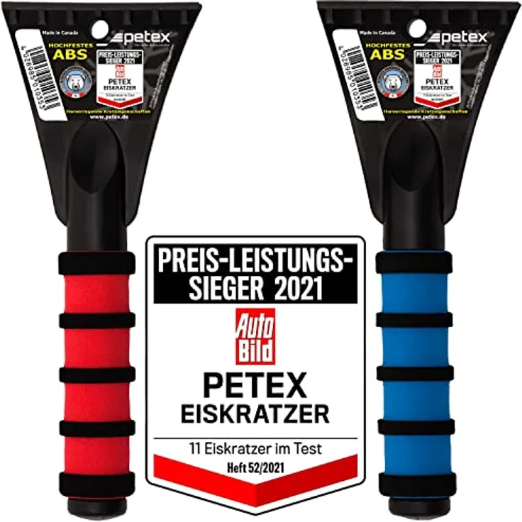 PETEX 45020000 Eiskratzer 4502 mit Softgriff, Länge 25 cm Auto Bild 52/2021 Preis-Leistungs-Sieger, 1 Stück (sortiert) - Preisvergleich