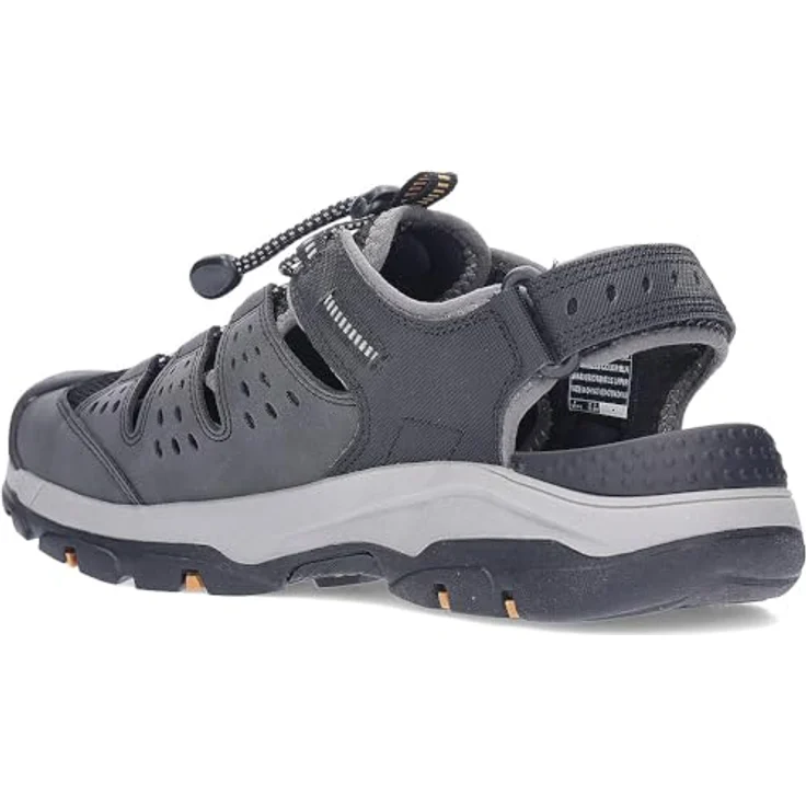 Skechers Tresmen Menard, Herren Sandalen, Sicherheitssandalen aus Synthetik mit Klettverschluss, Schwarz, Größe 44 – Bild 5