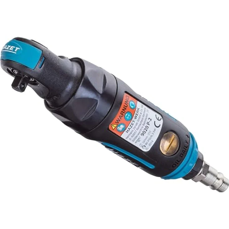Hazet 9020P-2 Druckluft-Umschaltknarre 1/4" (6.3 mm), 360° verstellbarer Luftausgang, kälteisolierender Handgriff, max. Drehmoment 60 Nm, Betriebsdruck 6.3 bar – Bild 3