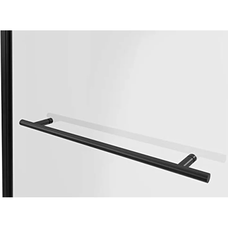 Duschwand CITY 125 x140 cm - 3-teilig faltbar - beidseitig montierbar - 4mm starkes Einscheibensicherheitsglas - matt schwarzes Design – Bild 4