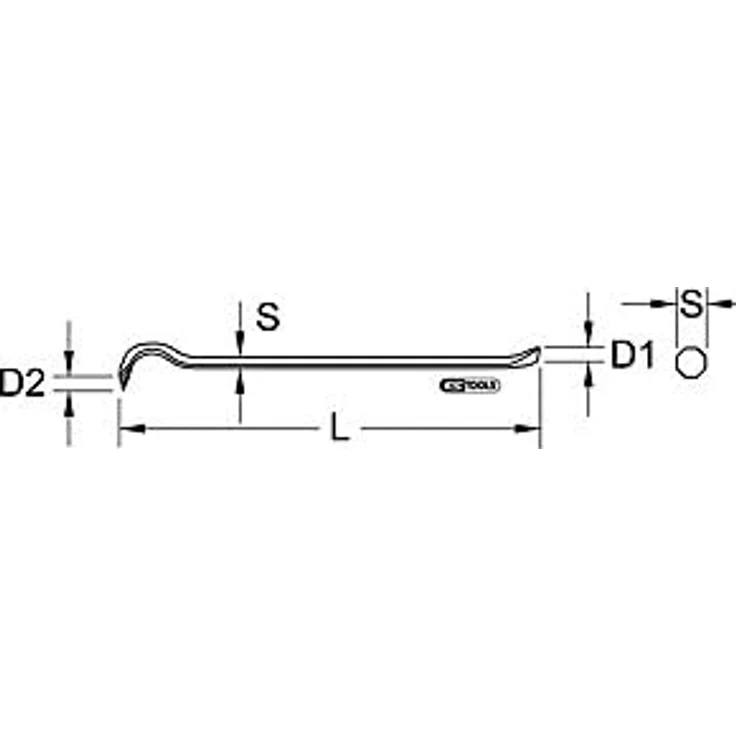 KS Tools 156.0590 Nageleisen, 6-kant, 500mm – Bild 6