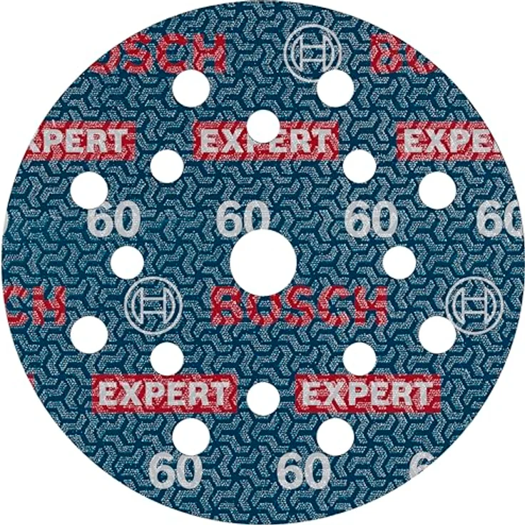 Bosch EXPERT O780 Folienschleifscheibe, 125 mm, für Hartholz, Körnung 60, Klettverschluss – Bild 1