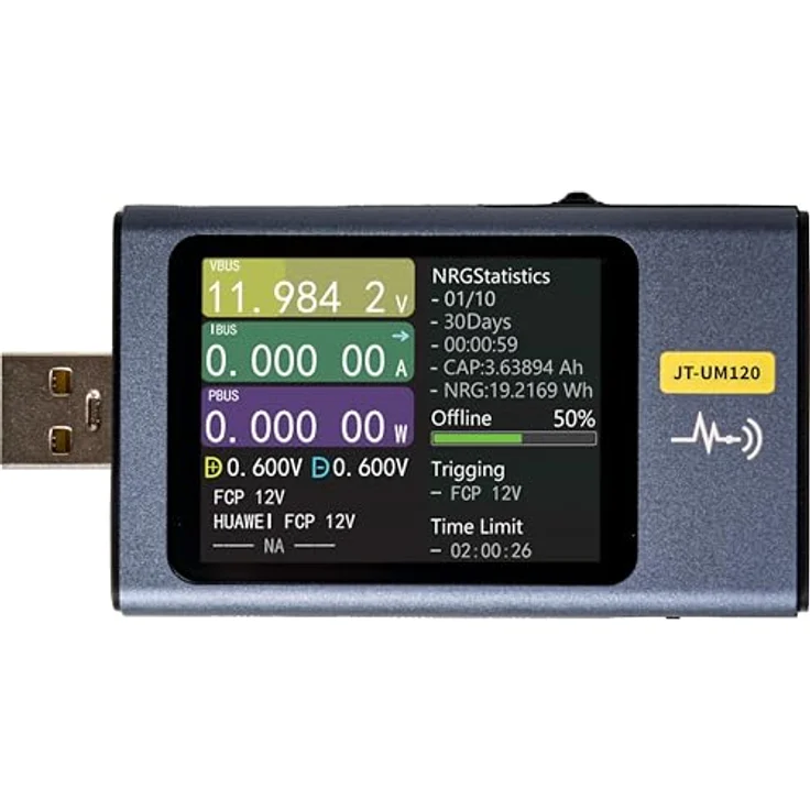 Joy-it Multimeter JOY-IT USB-Multimeter, JT-UM120 - Digitales Allround-Multimeter mit USB-Anschlüssen – Bild 2