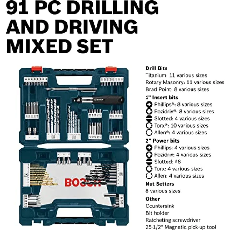 Bosch MS4034 - Bohrer- und Antriebs-Bit-Set, 34-teilig, MS4091 – Bild 6