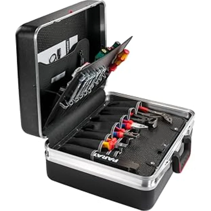 Parat CLASSIC Deep Space Safe, Werkzeugkoffer mit extra tiefer Bodenschale und 40 Werkzeugplätzen, rutschfester X-ABS Kunststoff – Bild 5