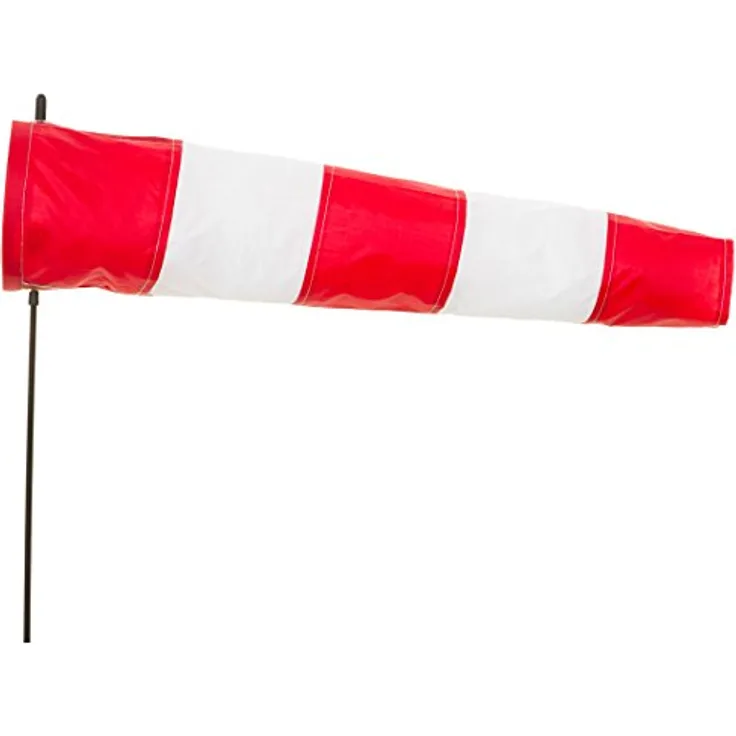 HQ Windspiration - Windsock Airport, UV-beständiges und wetterfestes Windspiel - inkl. Aufhängung und Bodenanker (100)