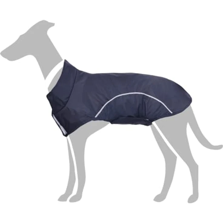 vidaXL Hunde Regenmantel, wasserdicht mit Reflexstreifen, Polyester, marineblau, Größe S, leicht zu tragen, maschinenwaschbar – Bild 2