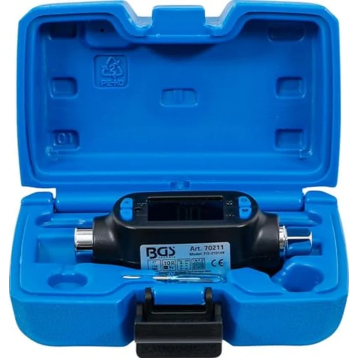 BGS 70211 | Digitaler Drehmoment-Adapter | 10 mm (3/8") | 27 - 135 Nm, hohe Messgenauigkeit und akustisches Signal, schwarz – Bild 2