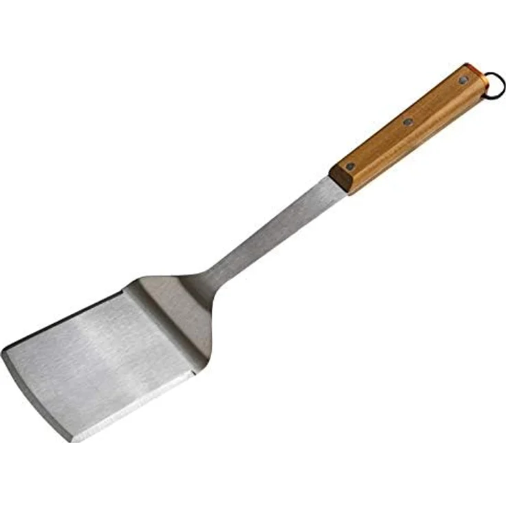 Traeger Grillwender Grillschaber, Edelstahl, GriffTeakholz – Bild 4
