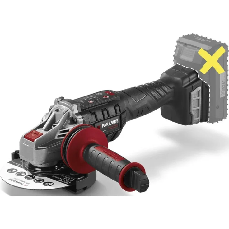 PARKSIDE PERFORMANCE® Akku-Winkelschleifer 20 V »PWSAP 20-Li E6«, bürstenloser Motor, Smart-App-LED, Aluminiumgehäuse, ohne Akku, ohne Ladegerät – Bild 1