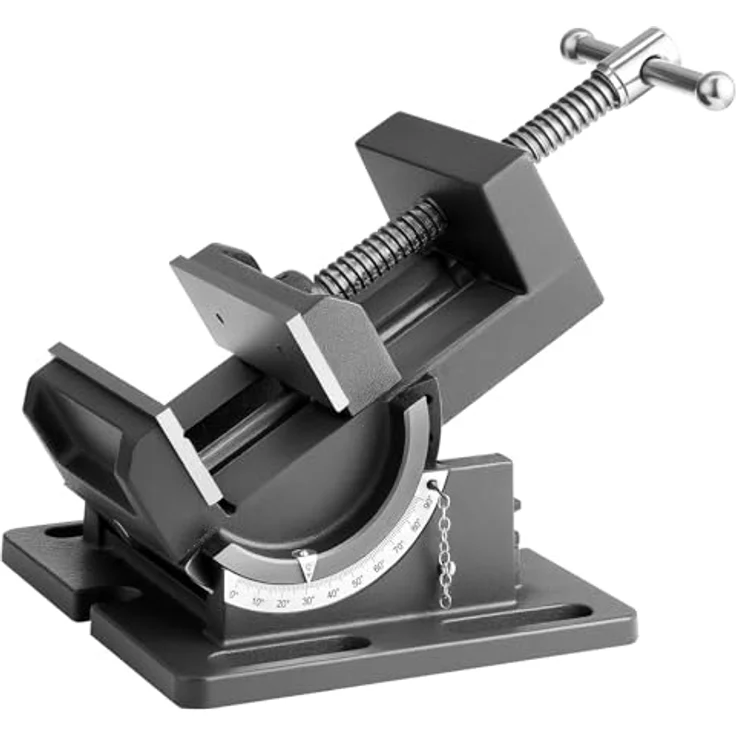 VEVOR Kippbarer Maschinenschraubstock, 10,795 cm Backenbreite, 0–90° Neigung verstellbar, rutschfeste Struktur, schwarz – Bild 1