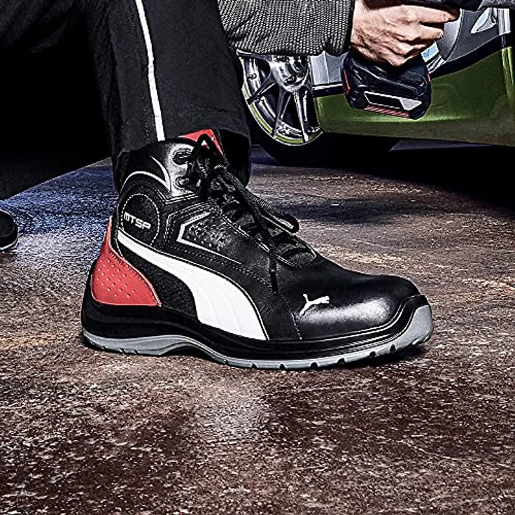 PUMA Safety TOURING BLACK LOW, Sicherheitsschuh mit Duo-PU Sohle und MOTO PROTECT Technologie, schwarz – Bild 7