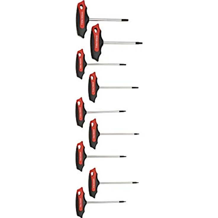 Stier T-Griff-Schraubendreher-Satz Torx 9-teilig, TX6 - TX30 mm mit Weichschaumeinlage (EVA) – Bild 3