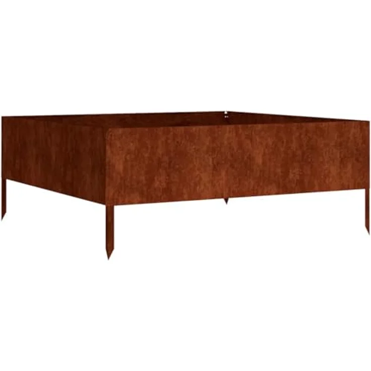 vidaXL Hochbeet, Cortenstahl, Rostig, 100 x 100 x 41 cm – Bild 2