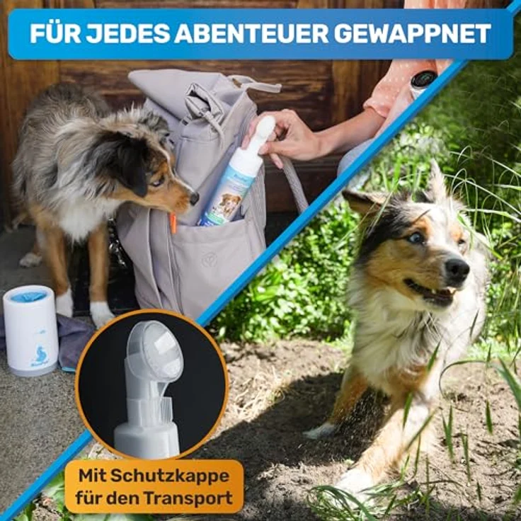 BluePet Pfotenschaum 200ml, Pfotenreiniger für Hunde & Katzen mit 2-in-1 Reinigung und Pflege, vegan, pH-neutral, hergestellt in der EU – Bild 4