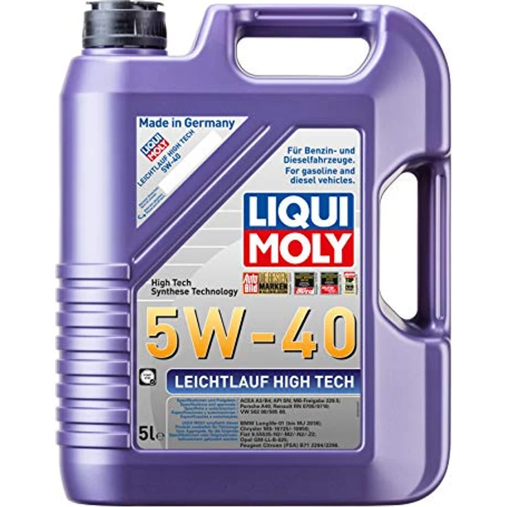 LIQUI MOLY Leichtlauf High Tech 5W-40 | 5 L | Synthesetechnologie Motoröl | Art.-Nr.: 3864 – Bild 1