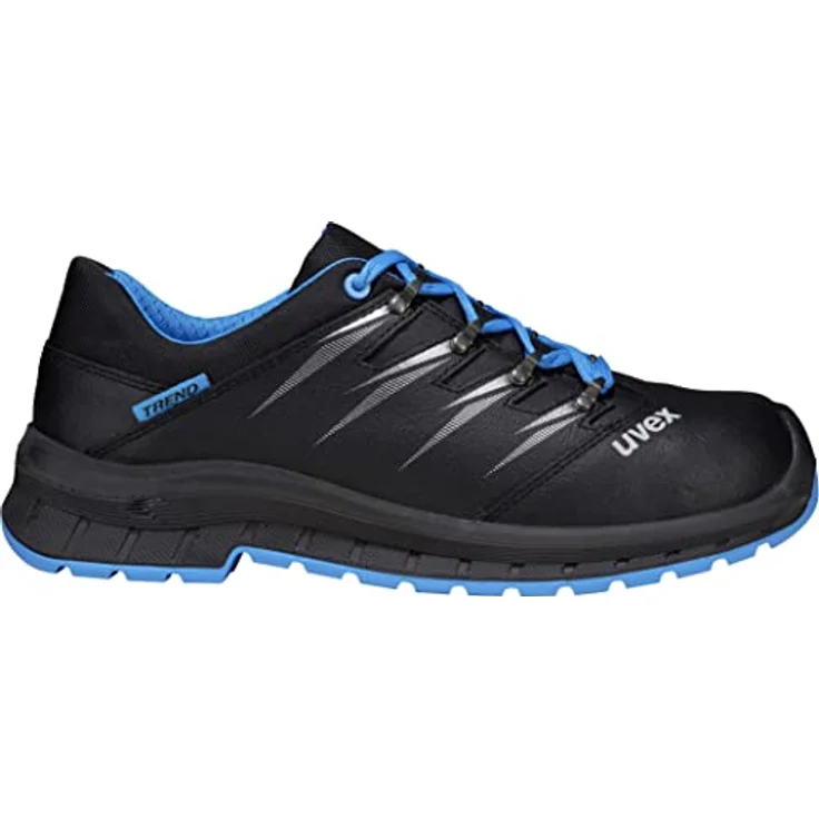 Uvex uvex 2 trend Halbschuh S3 SR, Sicherheitsschuh mit Stahlkappe, rutschhemmender Laufsohle und reflektierenden Elementen, schwarz/blau – Bild 6