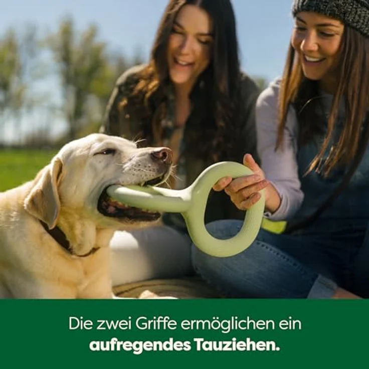 Earth Rated Ziehspielzeug, interaktives Spielzeug für Hunde und Welpen, ergonomischer Griff, Naturgummi, groß, grün – Bild 4