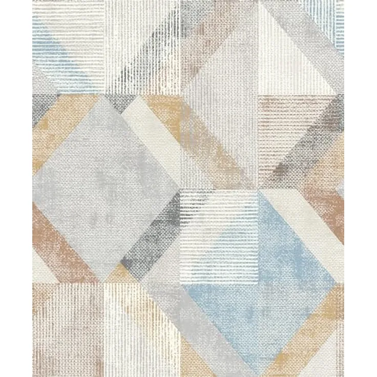 Vliestapete Rasch Struktur Grafik Dreiecke Grau Beige Blau 311907 10,05 x 0,53 m