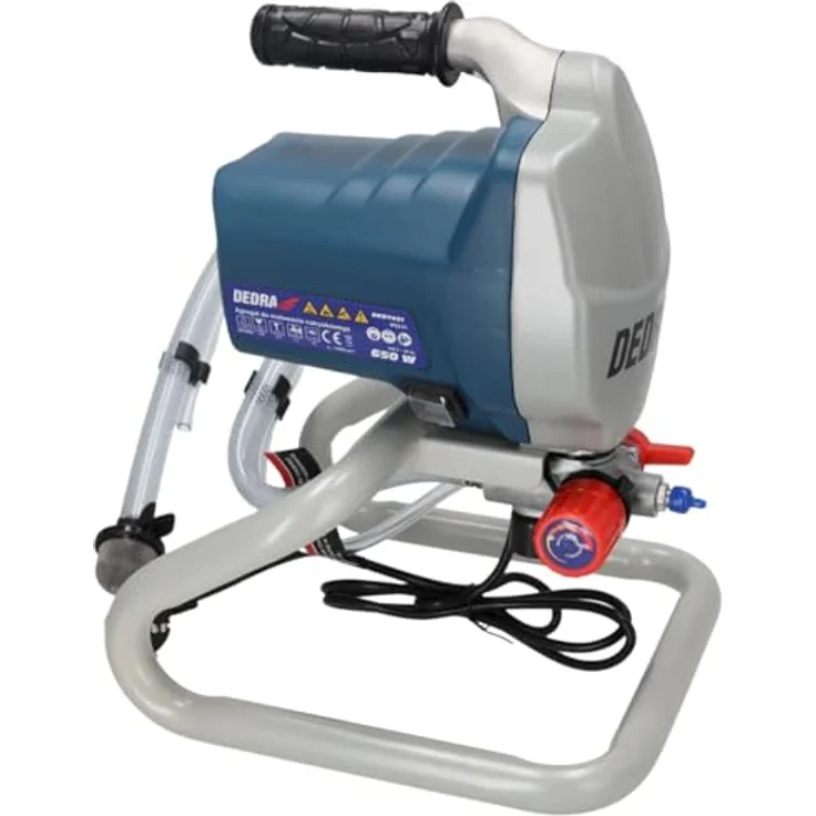 Dedra DED7421 Airless-Farbspritzgerät, 1L/min, 205Bar/650W, für Innen- und Außenbereich, inkl. Spritzpistole & Zubehör – Bild 5